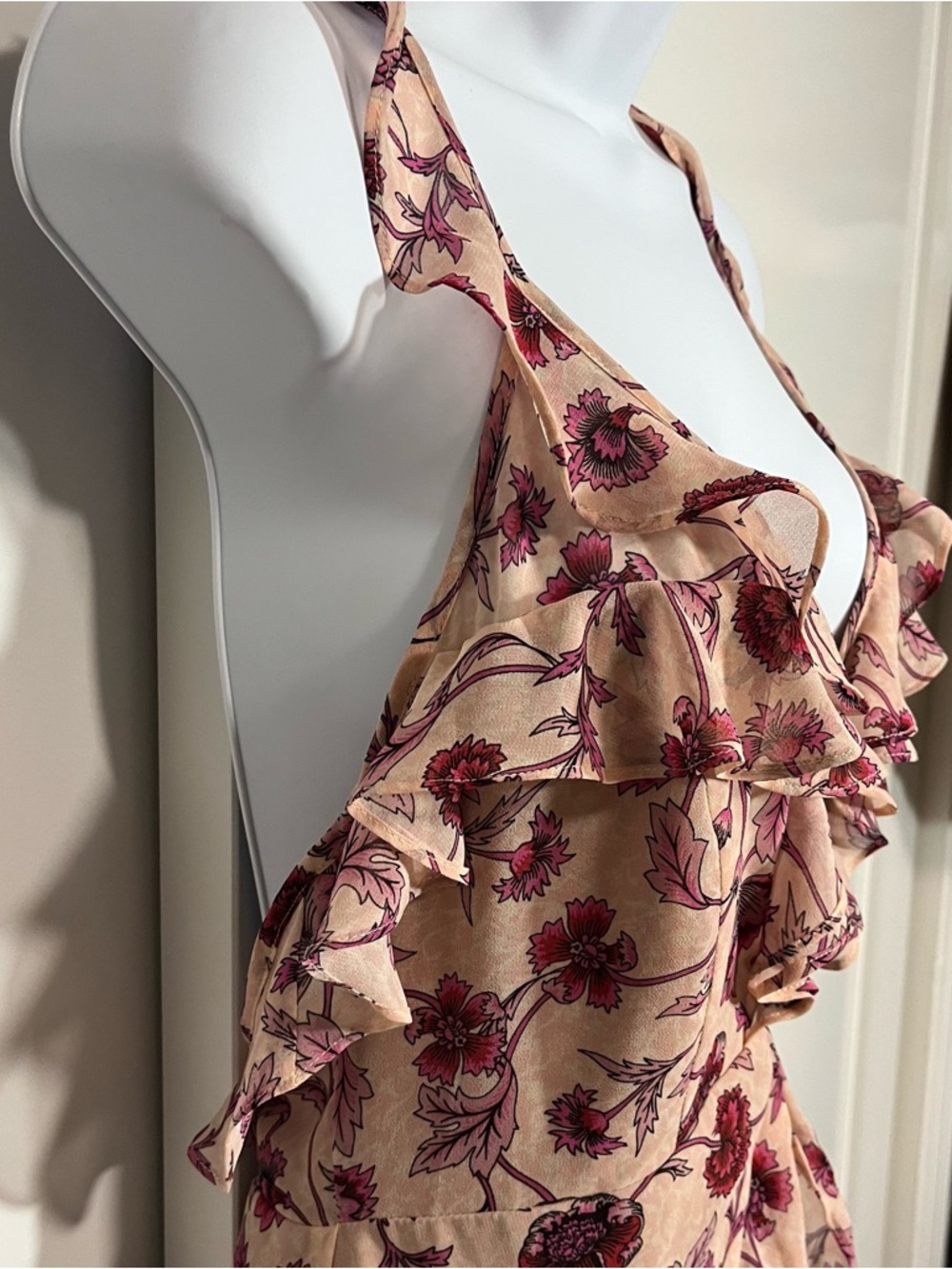 For Love & Lemons Poppy Floral Dress Worn By Hailey Bieber Size Medium Sundress - Picture 6 of 10